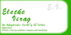 eletke virag business card
